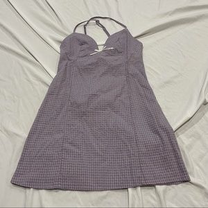 Purple gingham dress